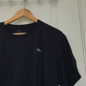 Navy crew neck Lacoste cotton tshirt